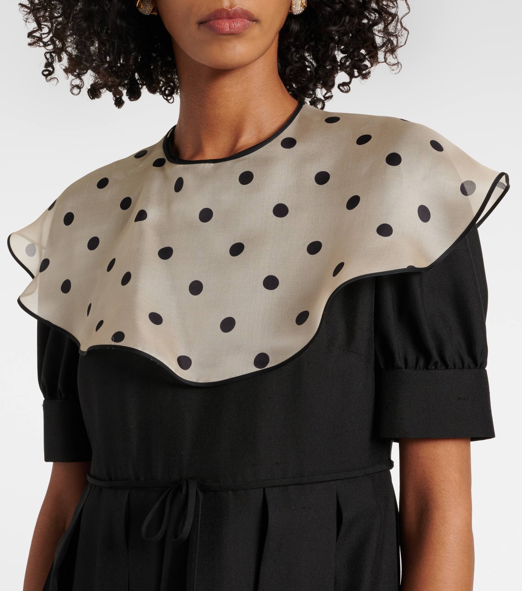 Polka dot silk minidress - 4
