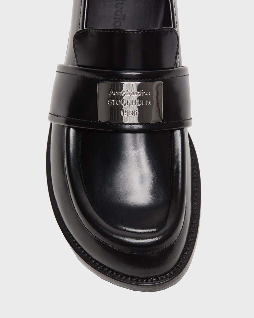 Loafers Logo Leather Black - 2