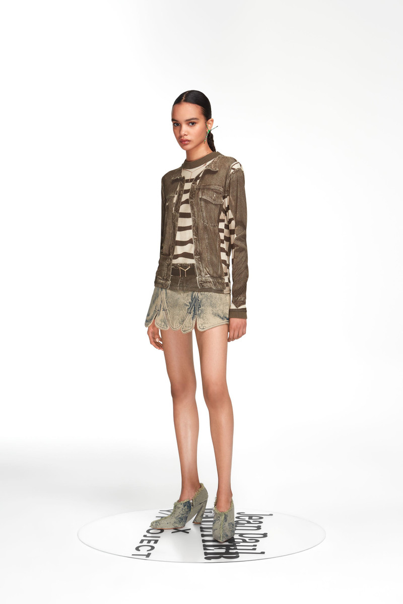 Trompe L'Oeil Denim Jacket Top 4