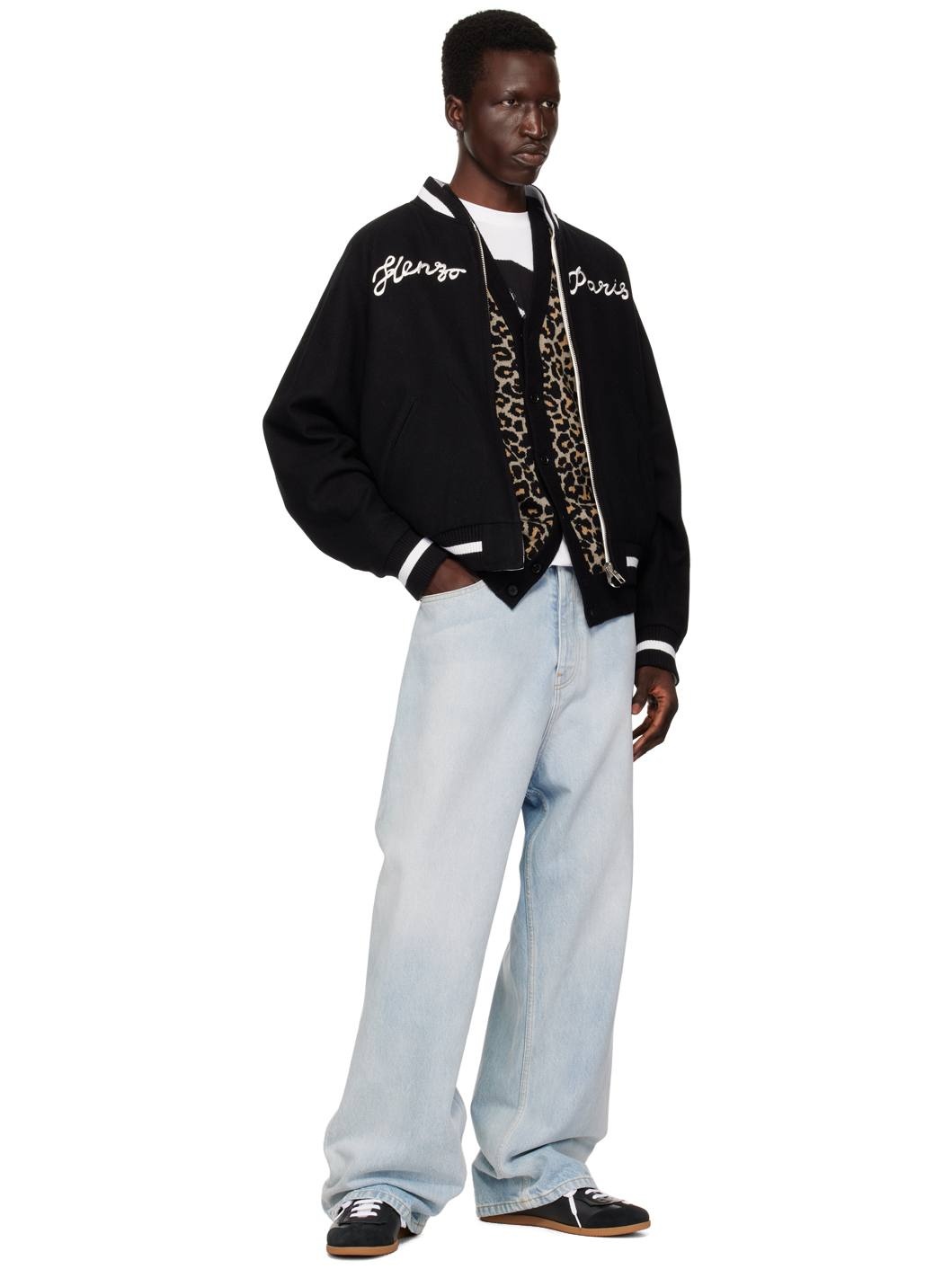 Black Kenzo Paris Elephant & Lucky Tiger Reversible Bomber Jacket - 5