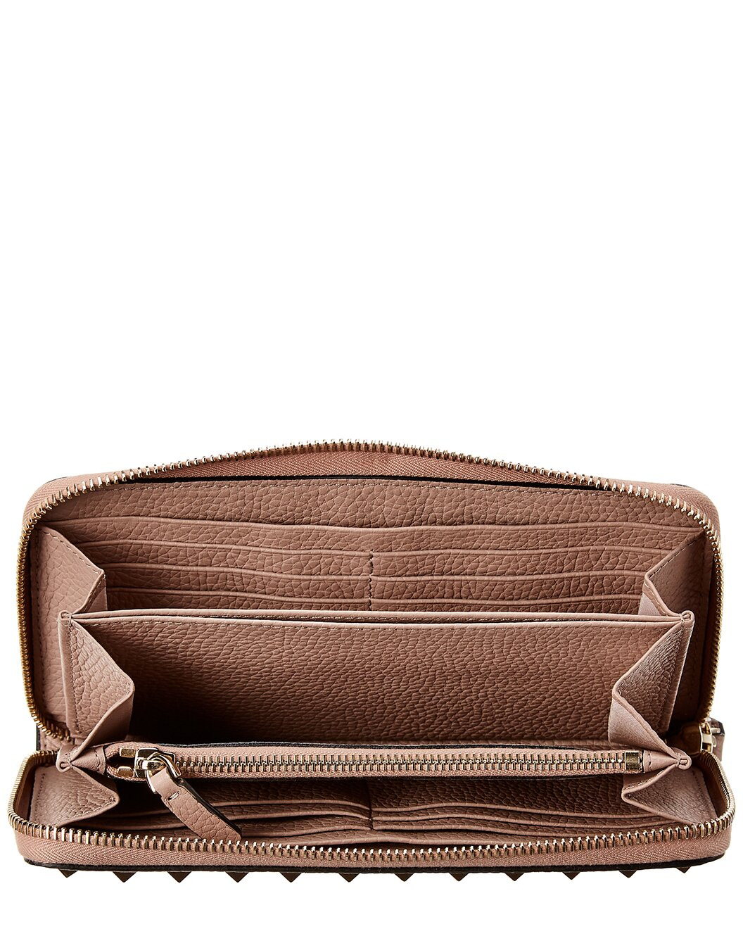 Valentino Rockstud Grainy Leather Zip Around Wallet - 3