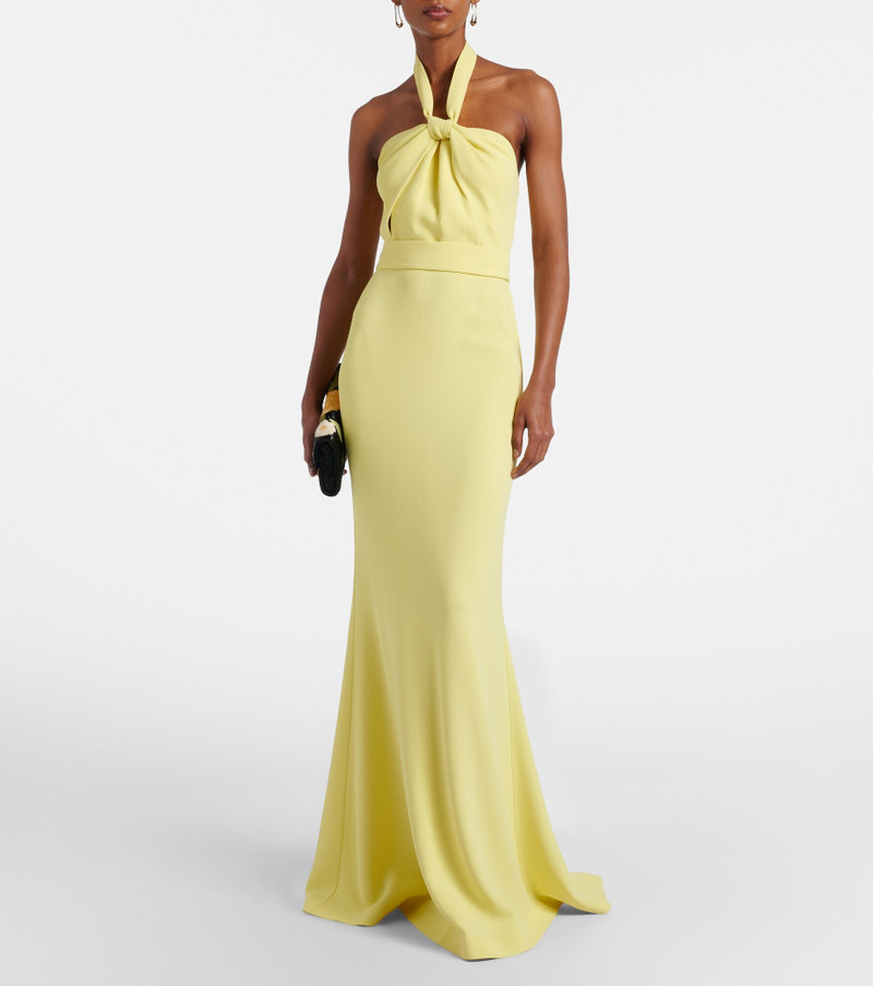 ELIE SAAB Halterneck cady gown outlook