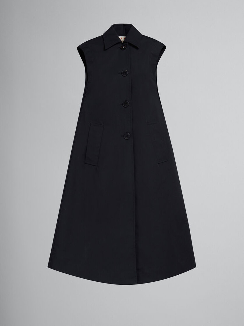 블랙 BONDED COTTON COCOON DRESS 1