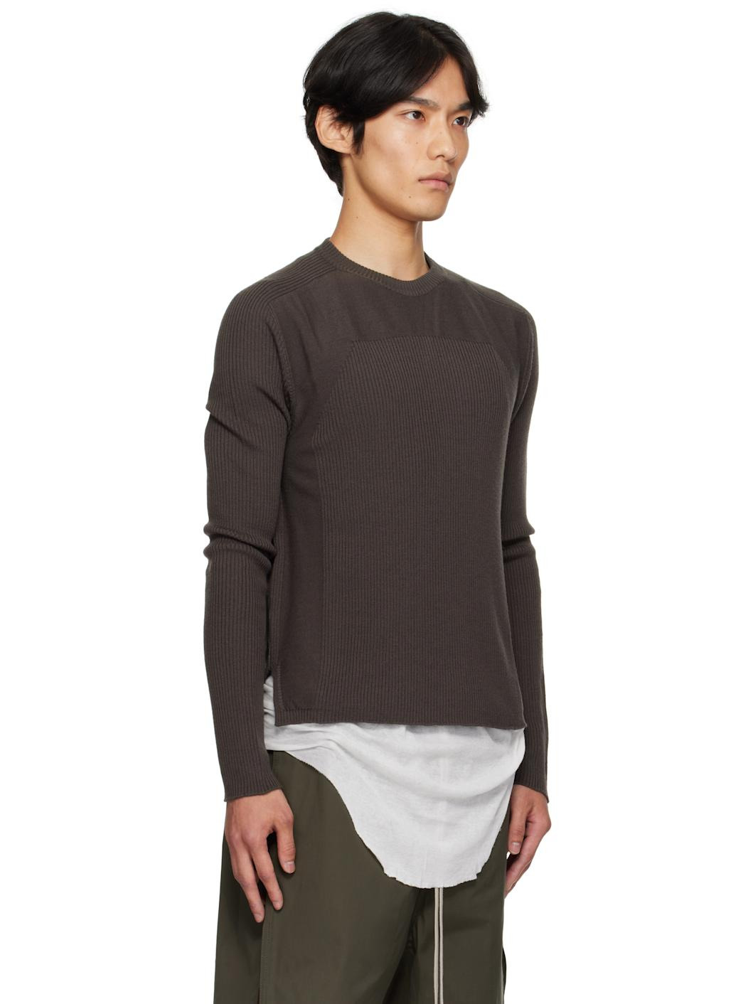 Gray Concordians Ribbed Geo Sweater - 2