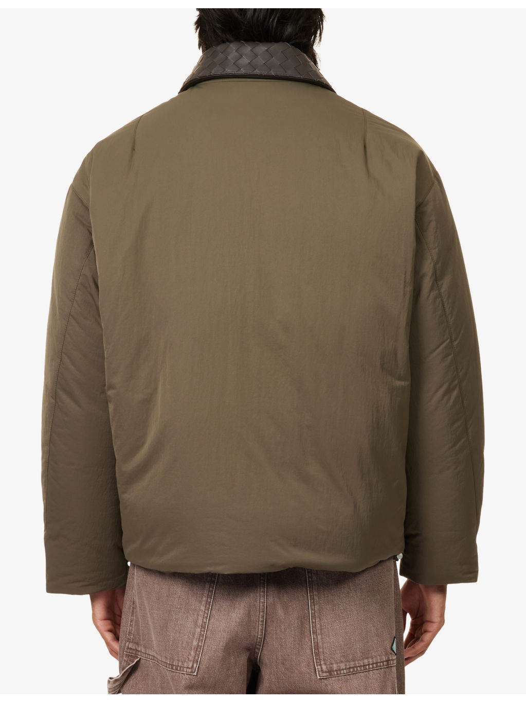 Intrecciato-Collar Washed Tech Puffer Jacket - 4