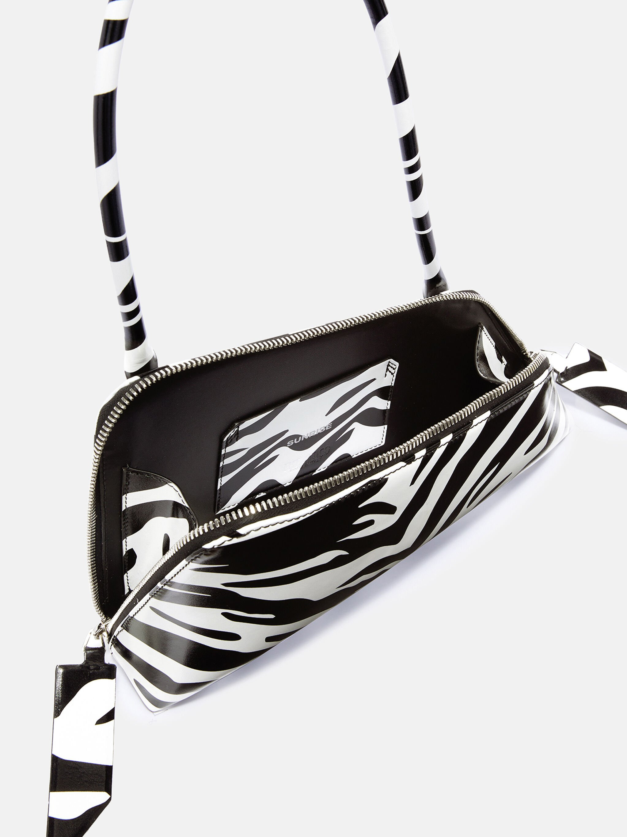 ''SUNRISE'' BLACK AND WHITE SHOULDER BAG - 4