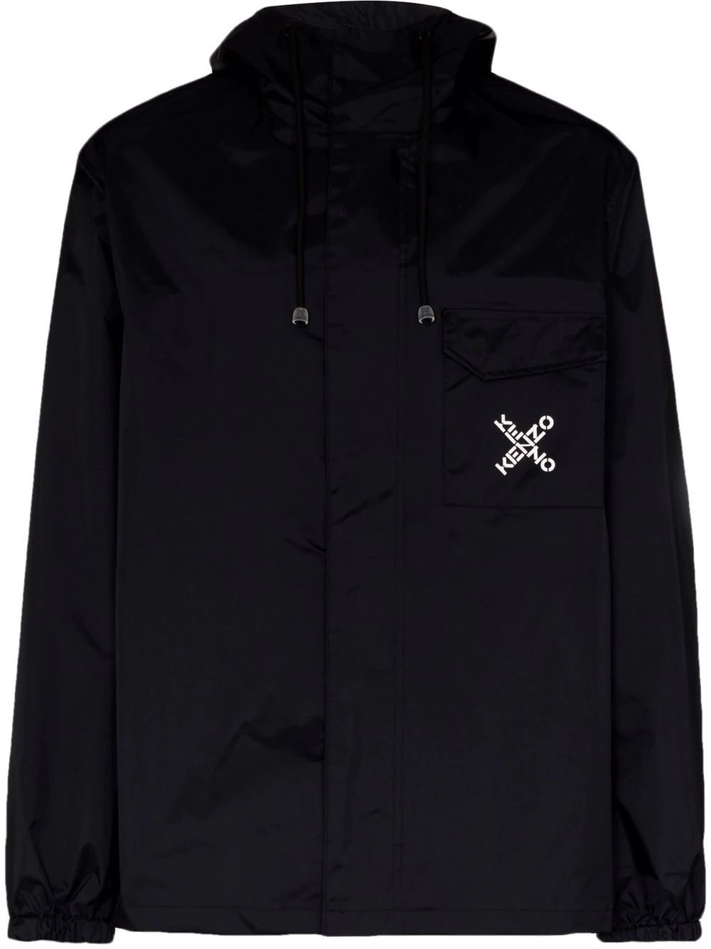 X logo hooded rain jacket - 1