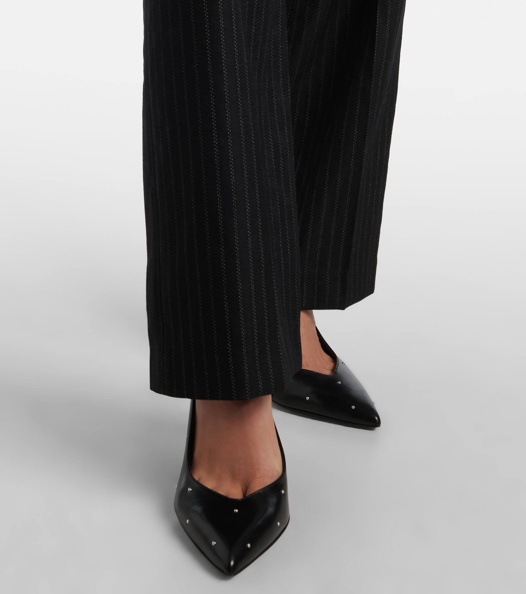 Noanda pinstriped wool-blend straight pants - 5