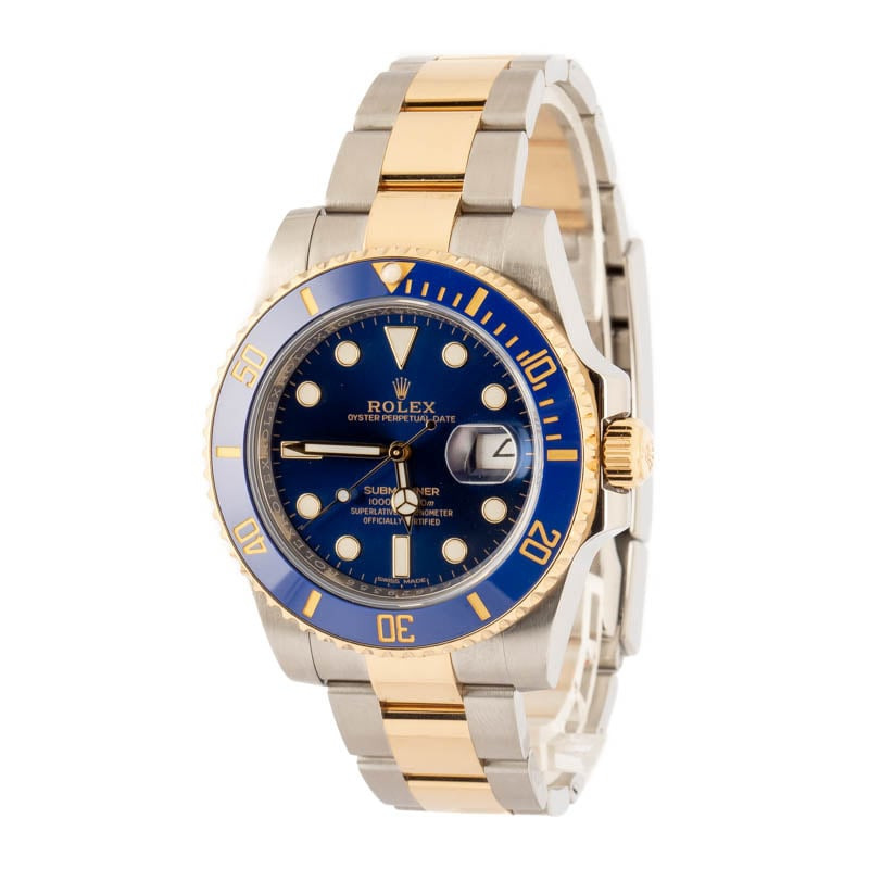 Pre-owned Rolex Ceramic Submariner 116613 Blue Bezel - 2