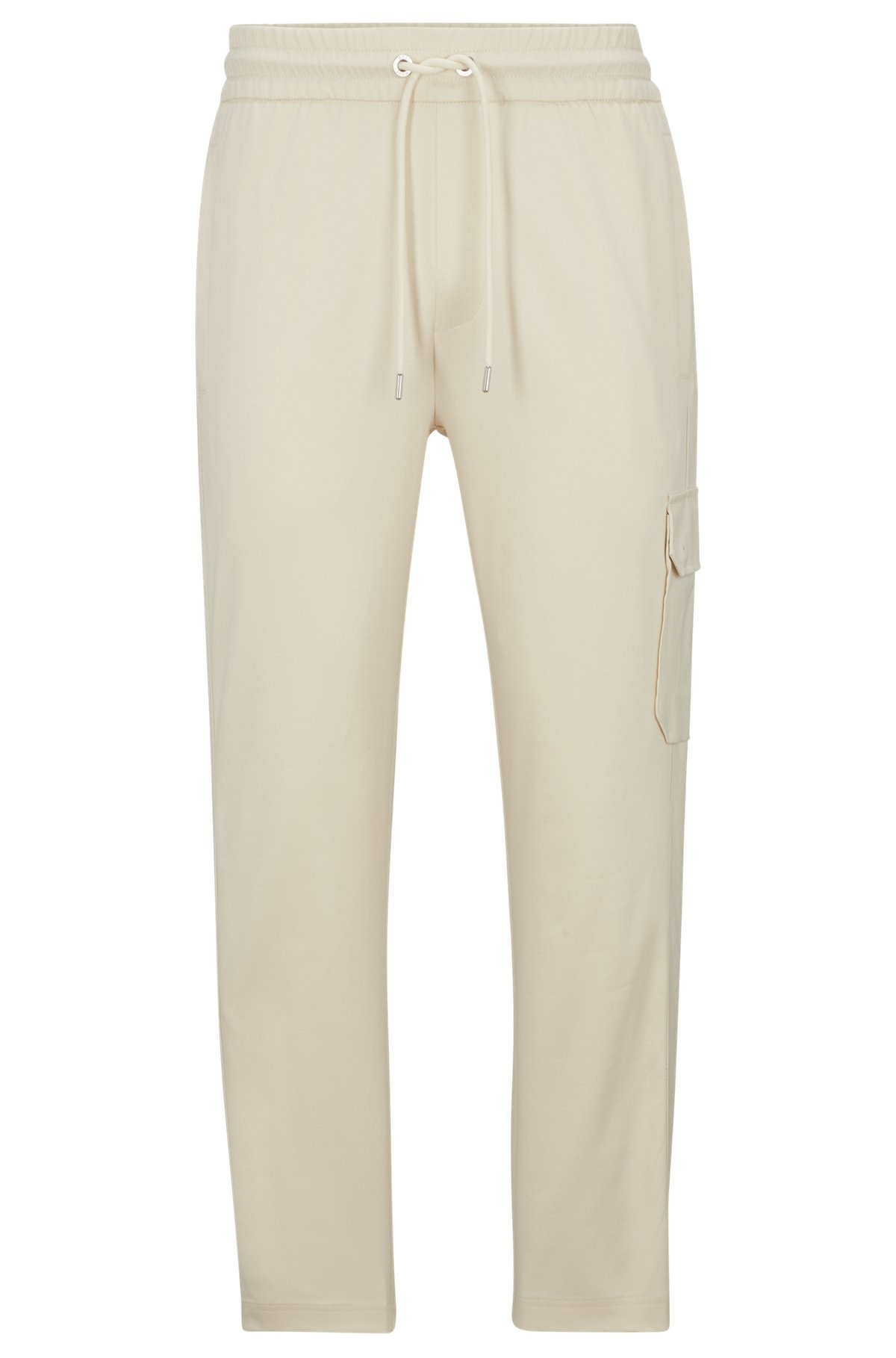 MERCERIZED-COTTON TRACKSUIT BOTTOMS WITH INSERT DETAILS - 1