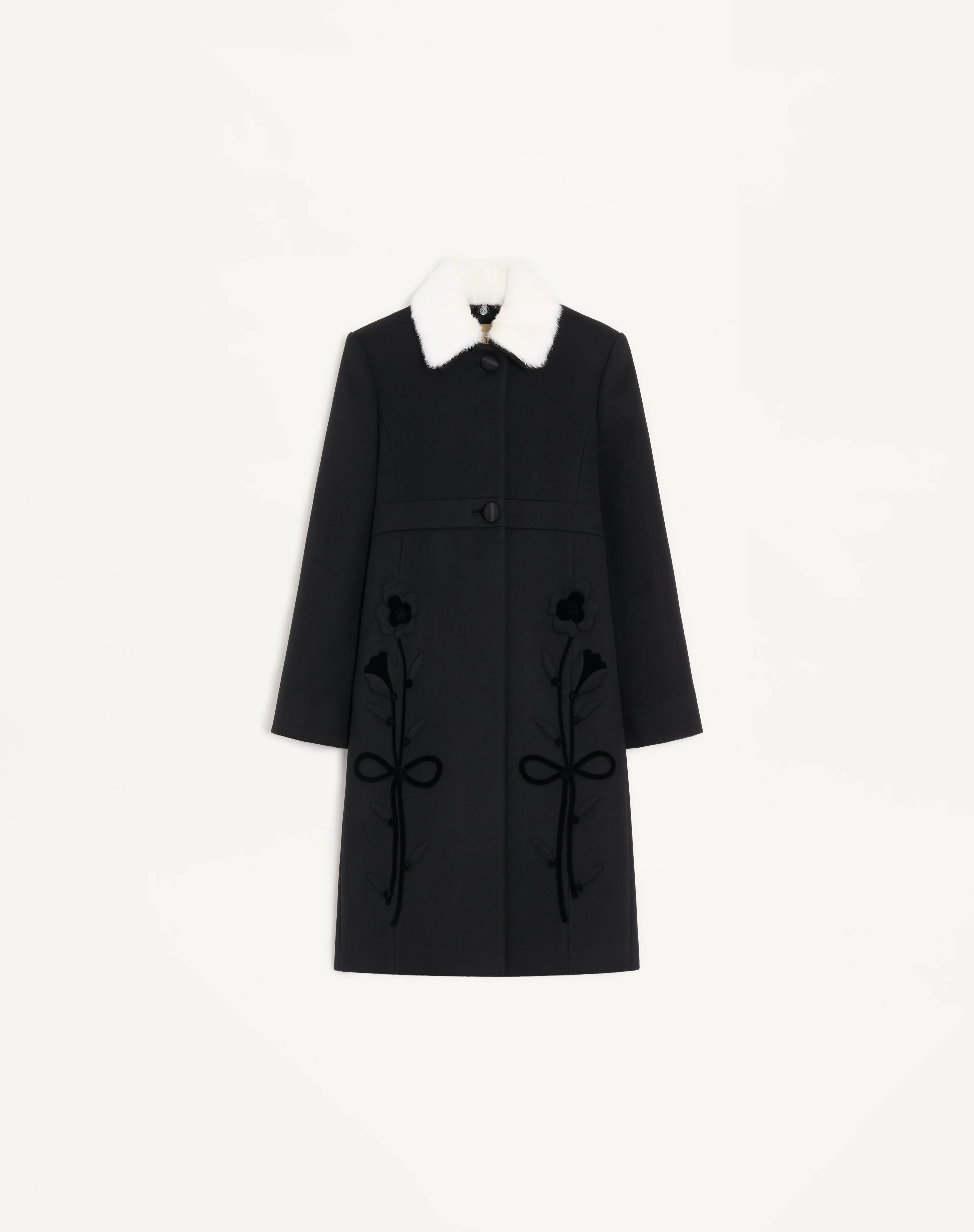 EMBROIDERED COMPACT DRAP COAT - 1