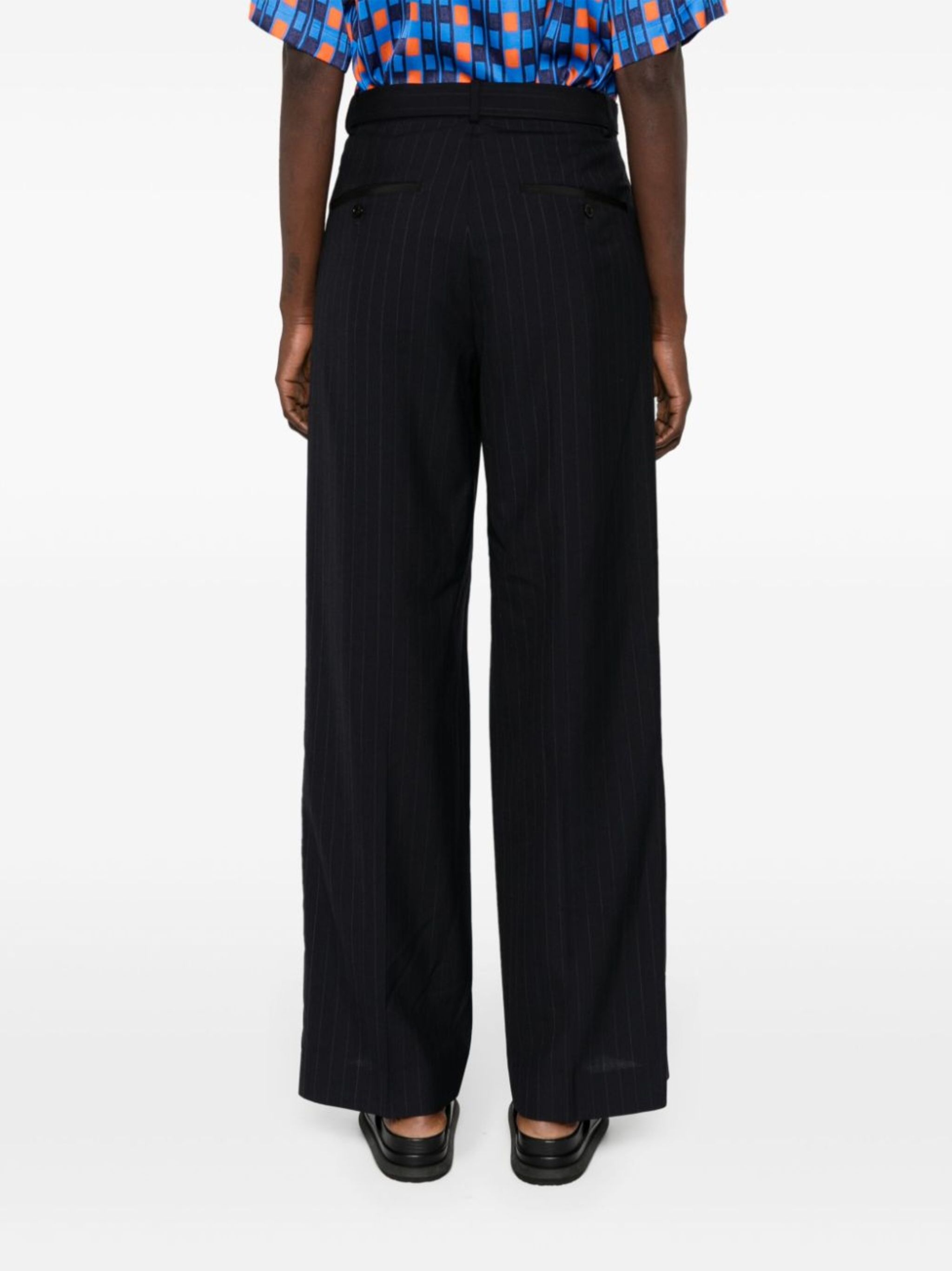 high-waist wide-leg trousers - 4