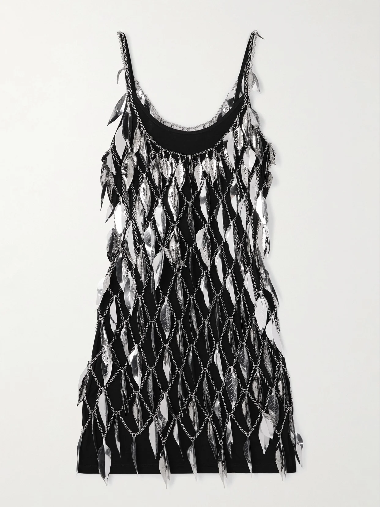 Chainmail And Jersey Mini Dress - 1