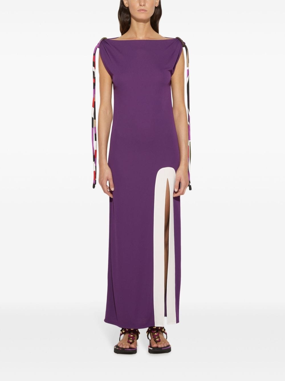 Iride-trim long dress - 2