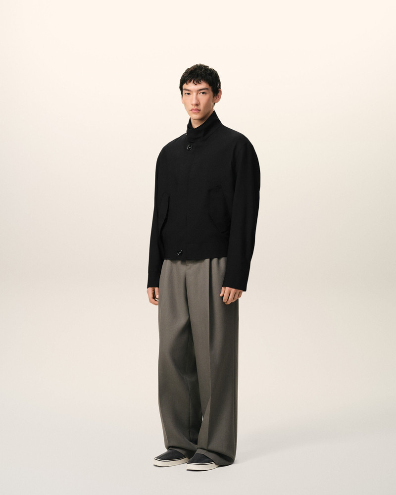 BLACK NEW WOOL HARRINGTON JACKET 6