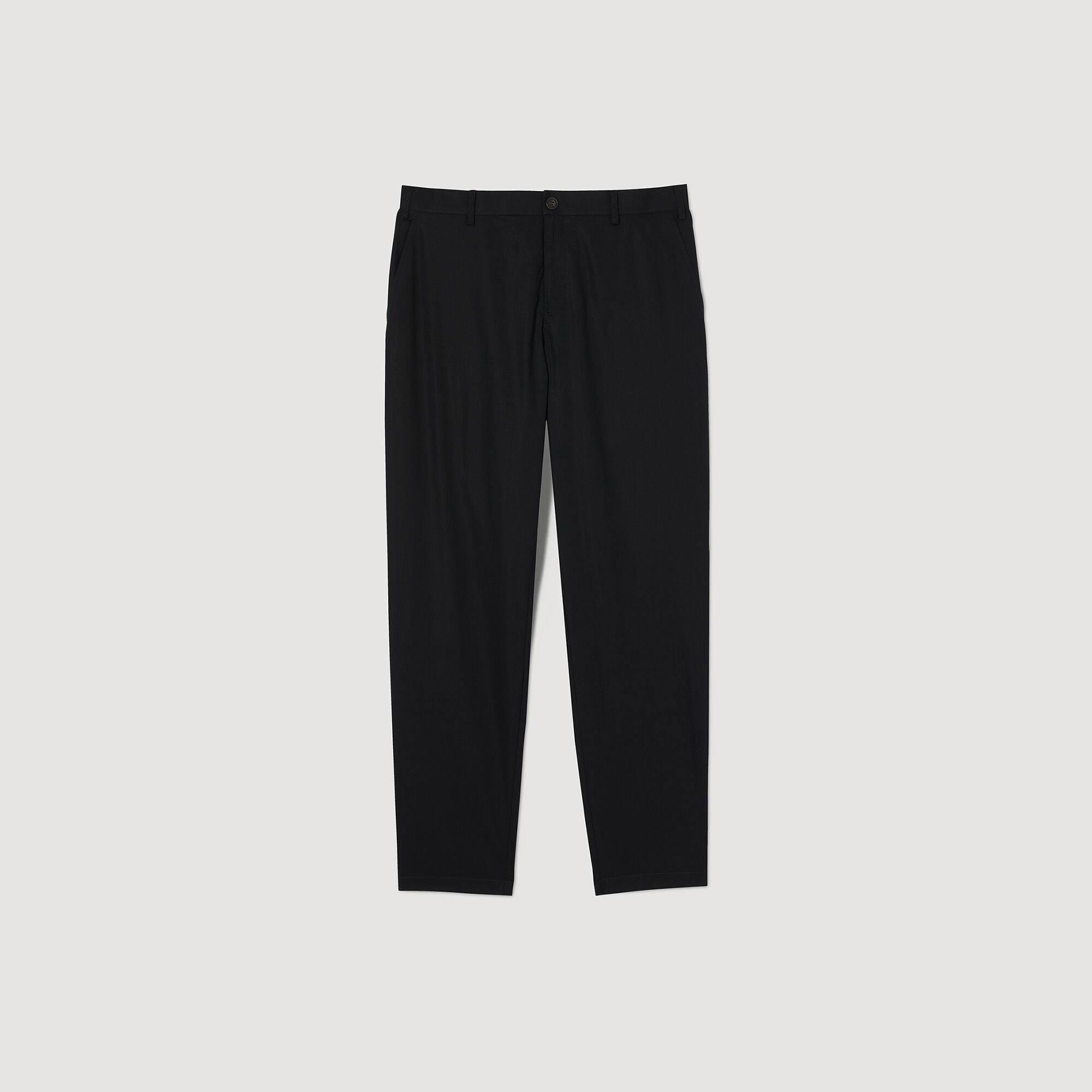 COTTON CARROT-CUT TROUSERS - 1