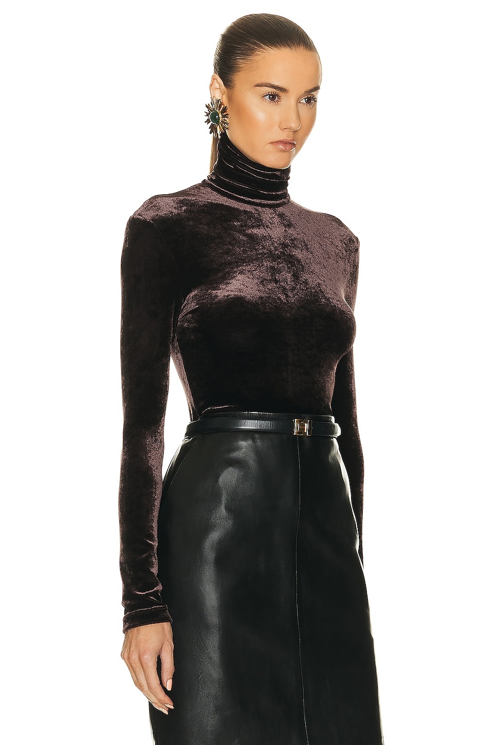 Long Sleeve Turtleneck Top - 2