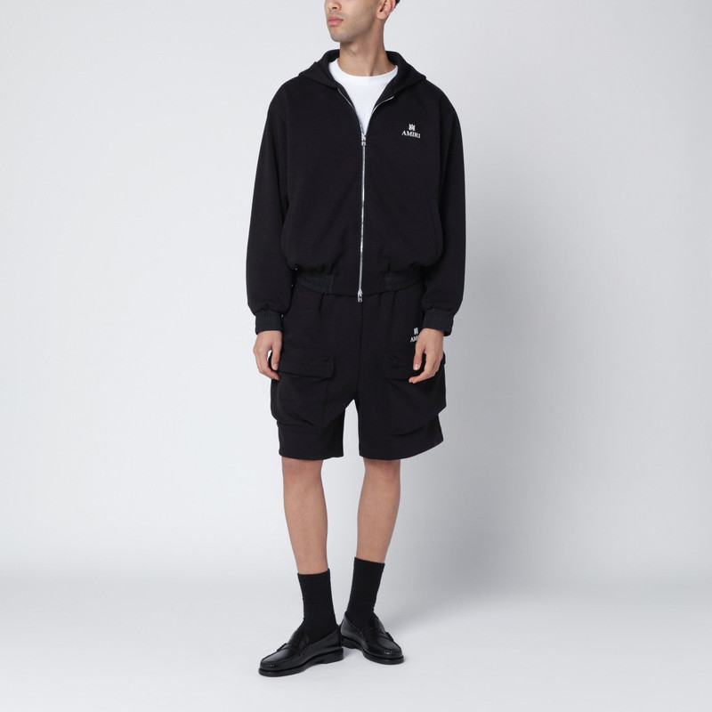 AMIRI Black cotton-blend zip sweatshirt outlook