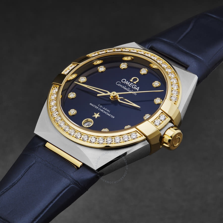 Omega Constellation Automatic Chronometer Diamond Blue Dial Ladies Watch 131.28.36.20.53.001 - 2