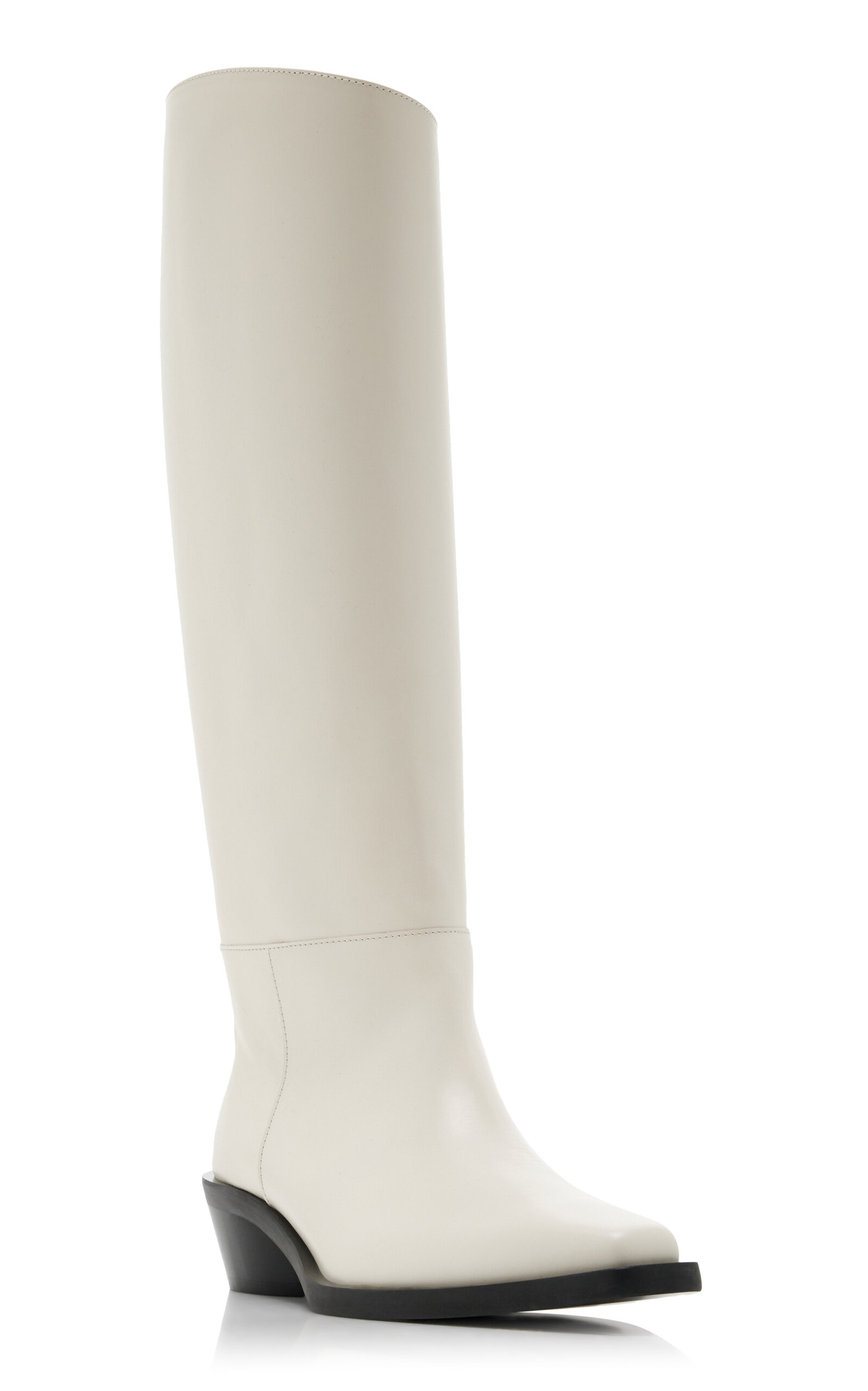 Bronco Leather Knee Boots black - 6