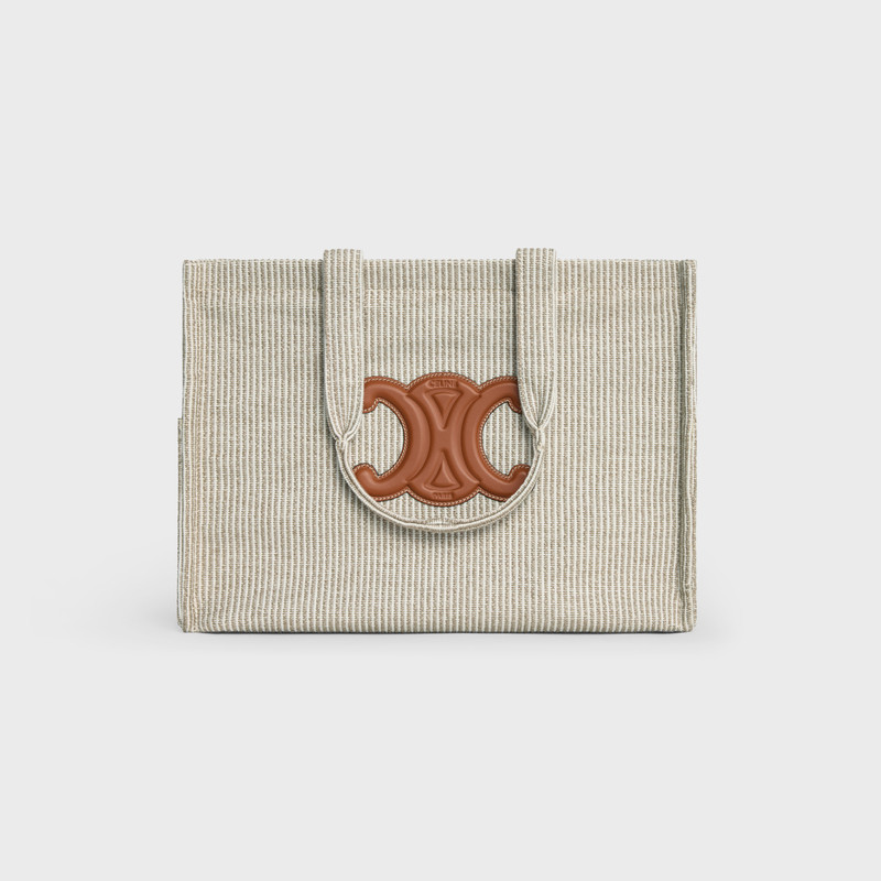 Large Cabas Thais in STRIPED TEXTILE 1