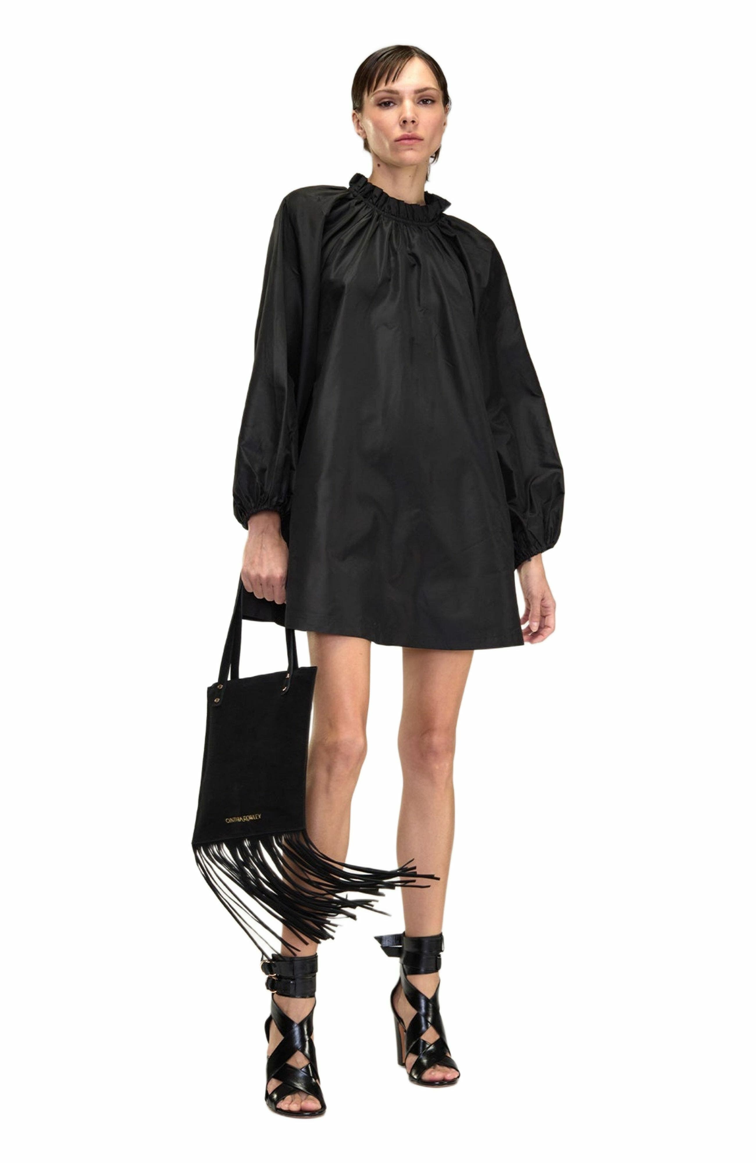 Cynthia Rowley Second Nature Silk Taffeta Dress in Black at Nordstrom - 5