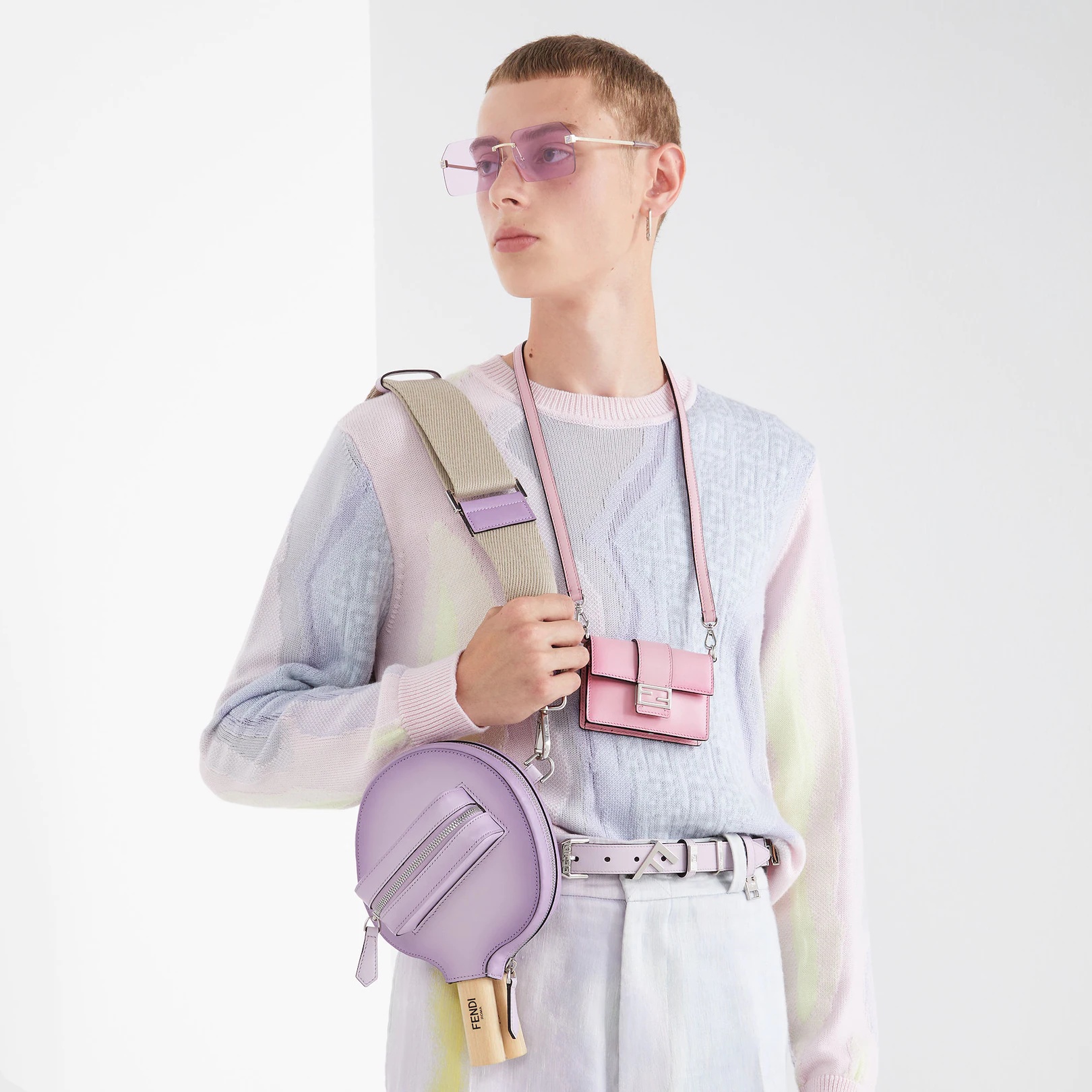 Lilac leather belt - 3