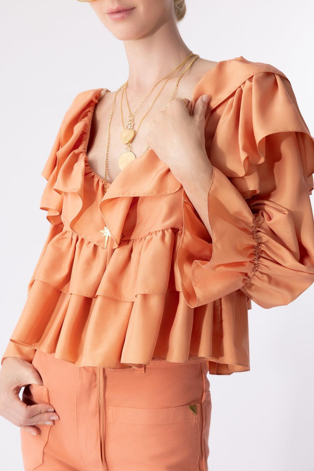 Cropped Ruffle Top - 3