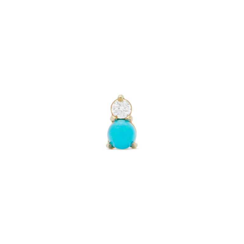 Turquoise and Topaz Buddy Stud 1
