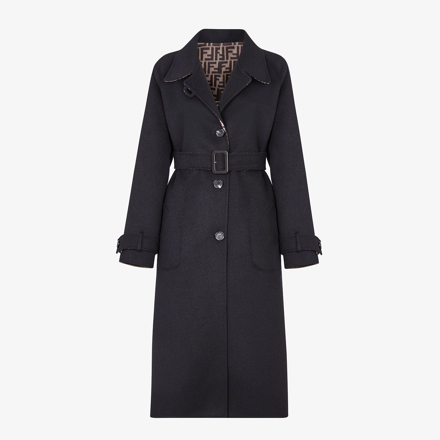 Black wool coat - 1