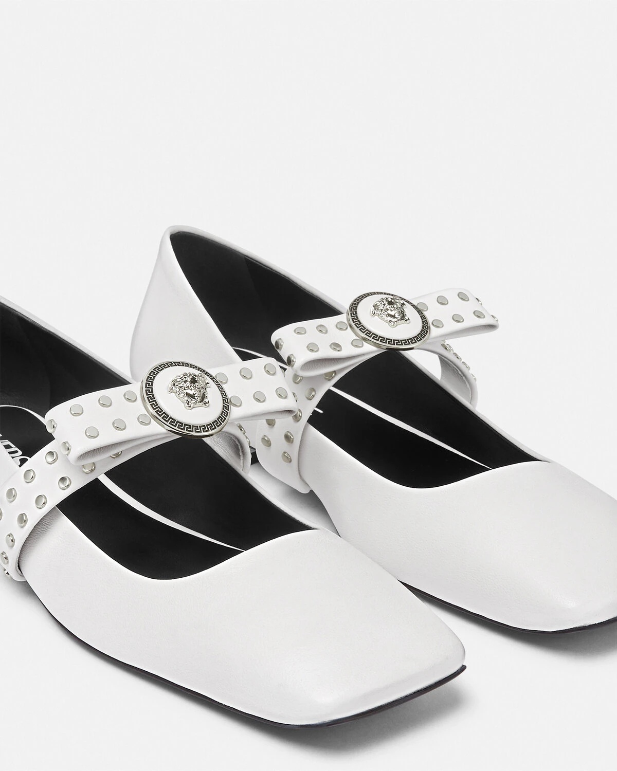 Gianni Ribbon Studded Ballerinas - 5