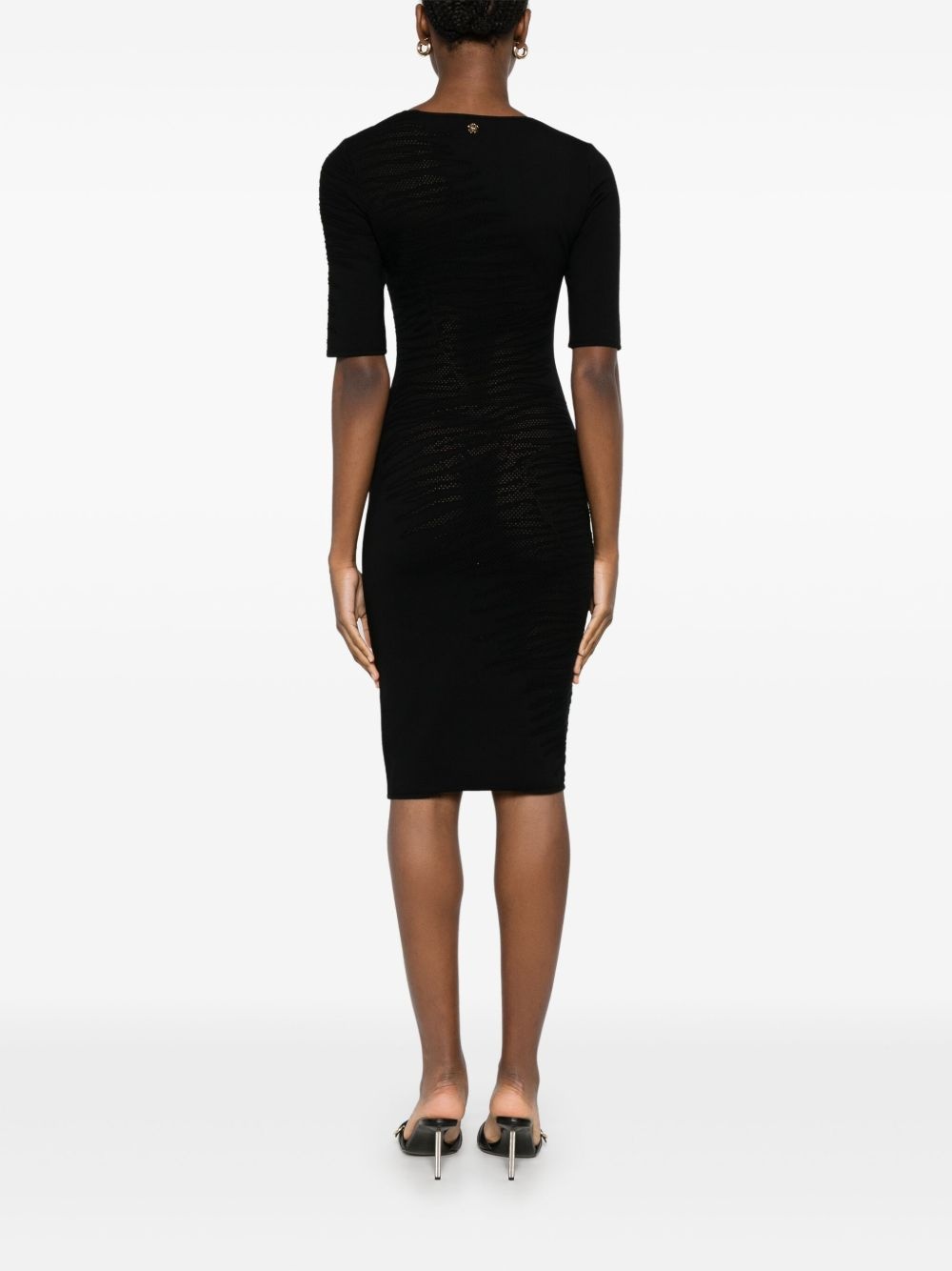 openwork-areas mini dress - 4