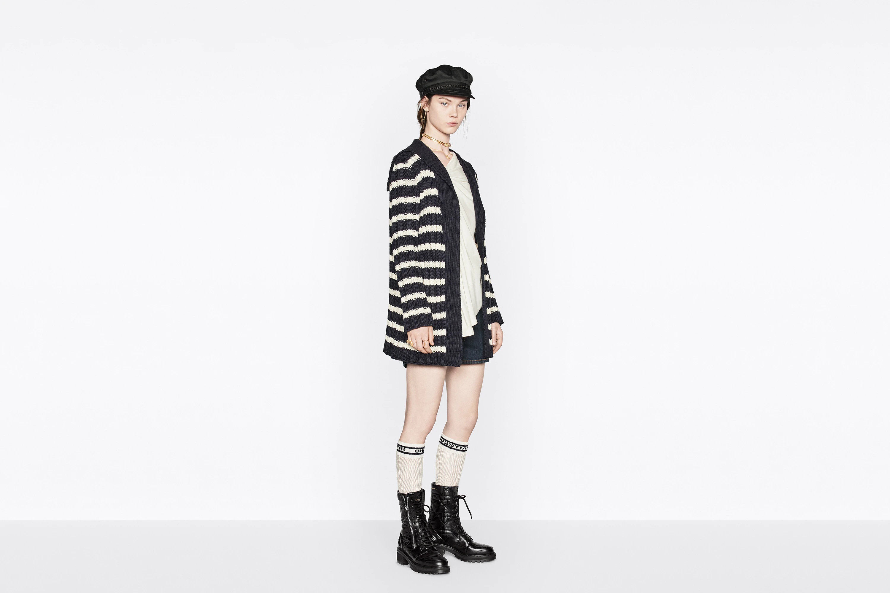 Belted Dior Marinière Cardigan - 5