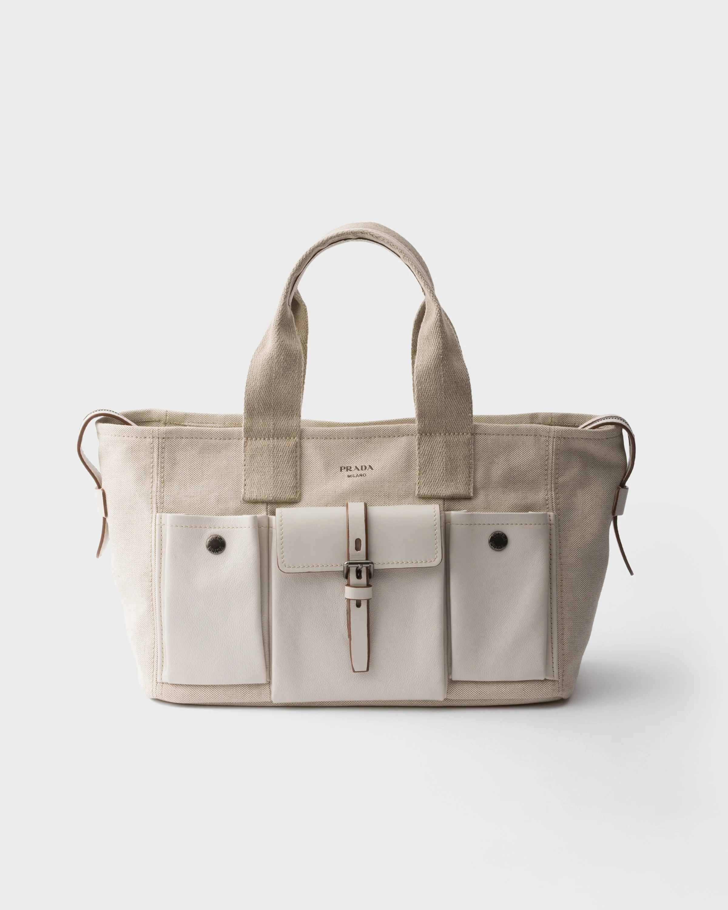 Prada Route large canvas and leather tote bag - 1