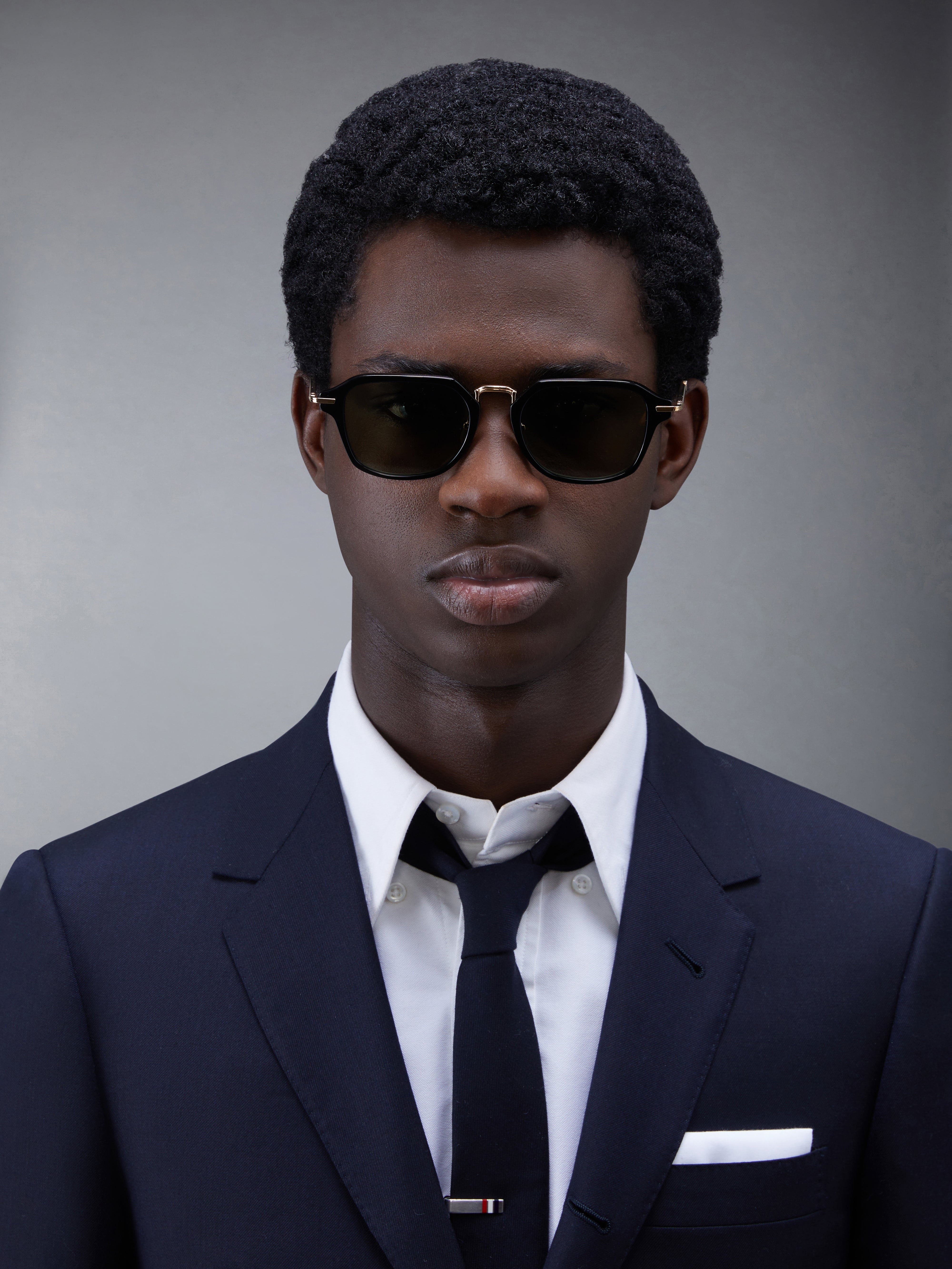 ACETATE AND TITANIUM RECTANGULAR SUNGLASSES - 2