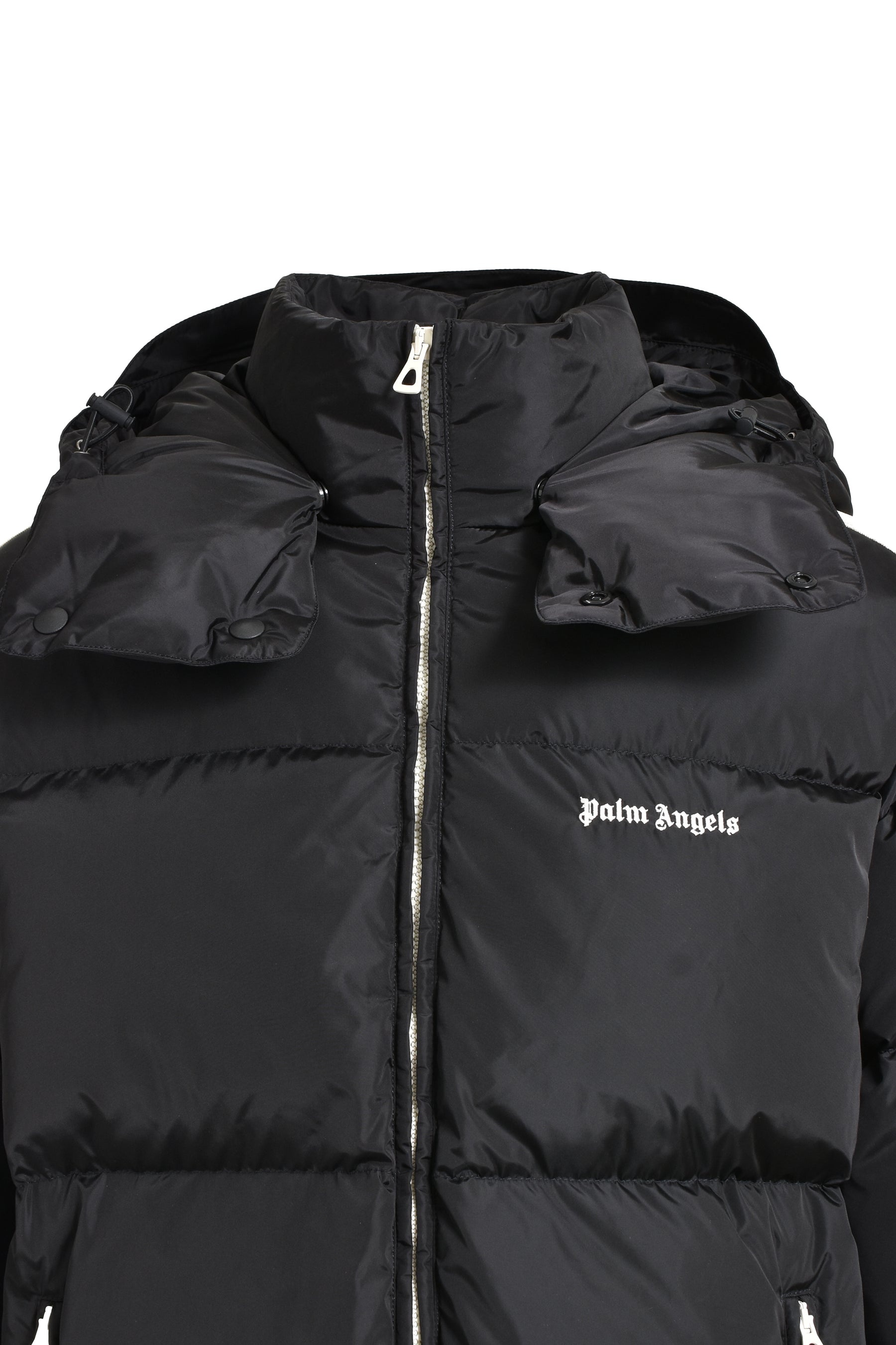 HOODED TRACK DOWN JKT / BLK OFF WHT - 4