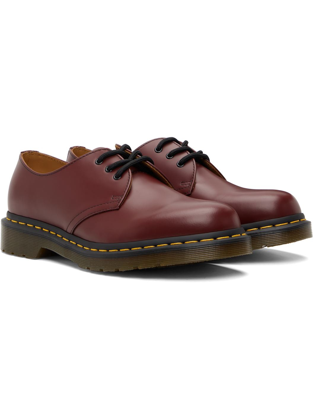 Burgundy 1461 Smooth Leather Oxford Derbys - 4