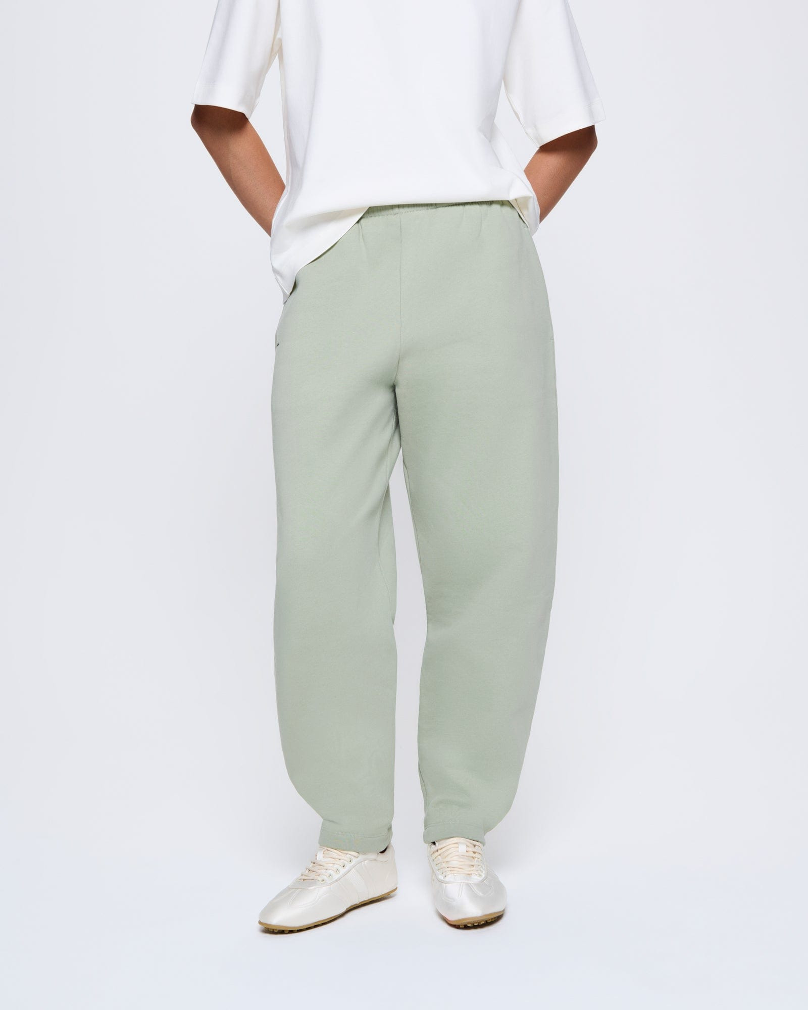 Womens DNA Barrel-Leg Track Pants - Moss Green - 3