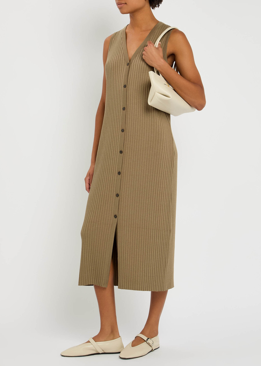 Vince Ribbed Stretch-knit Midi Dress - 4