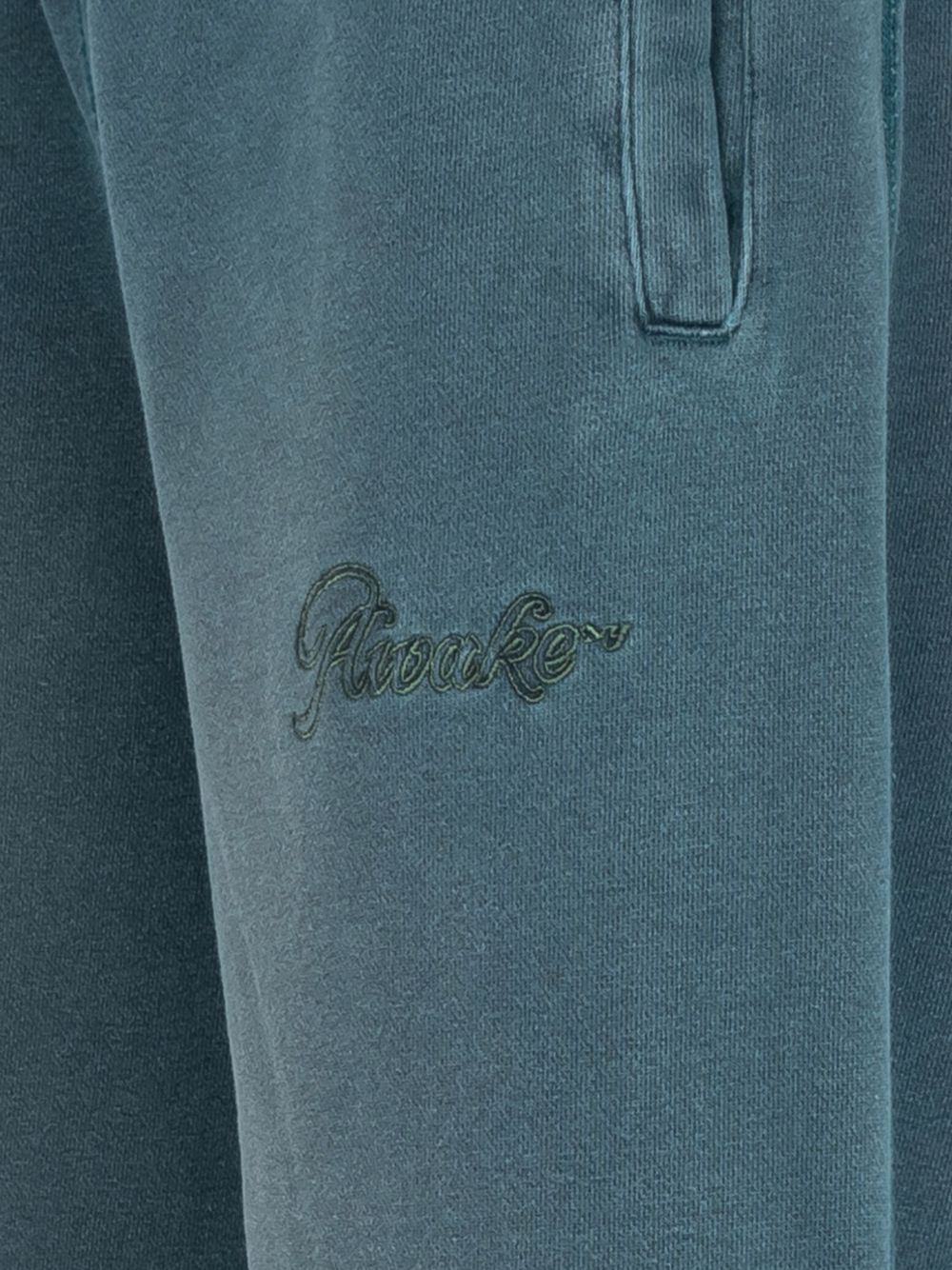 sunbleached logo track pants - 3