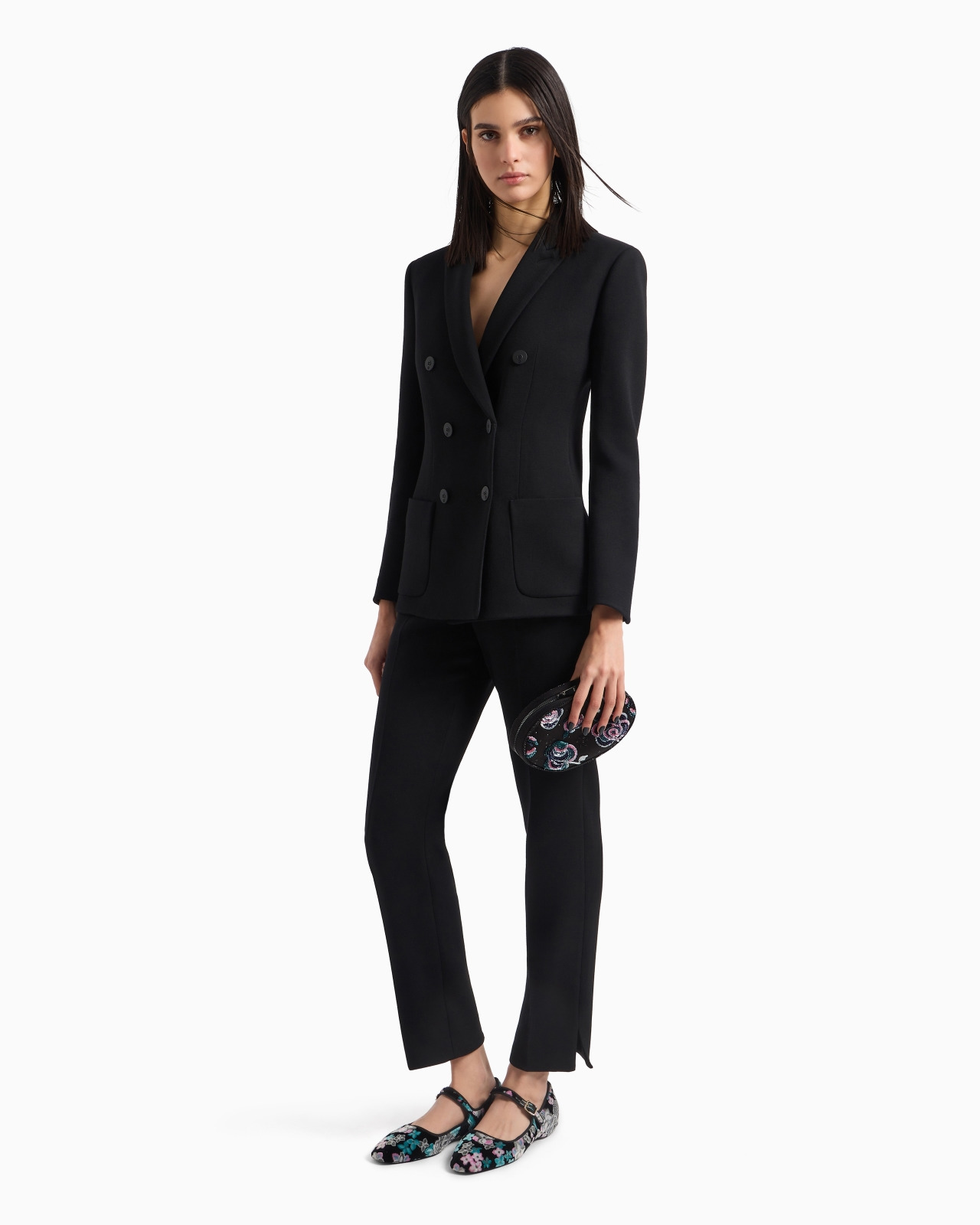 Double-breasted jacket in stretch double-sided wool - 4