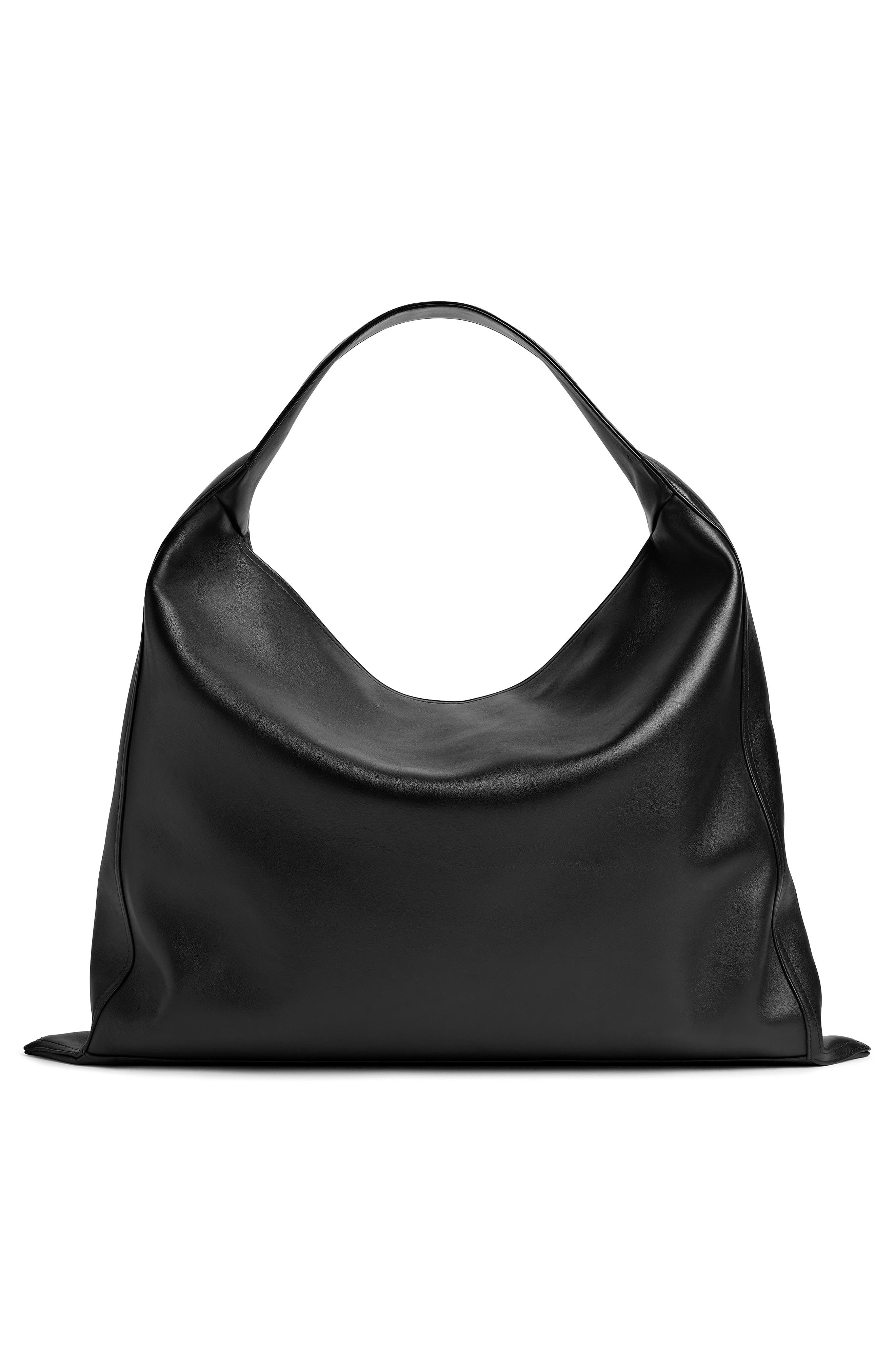 Bottega Veneta Large Hop Leather Hobo Bag in 1019 Black-M Brass at Nordstrom - 3