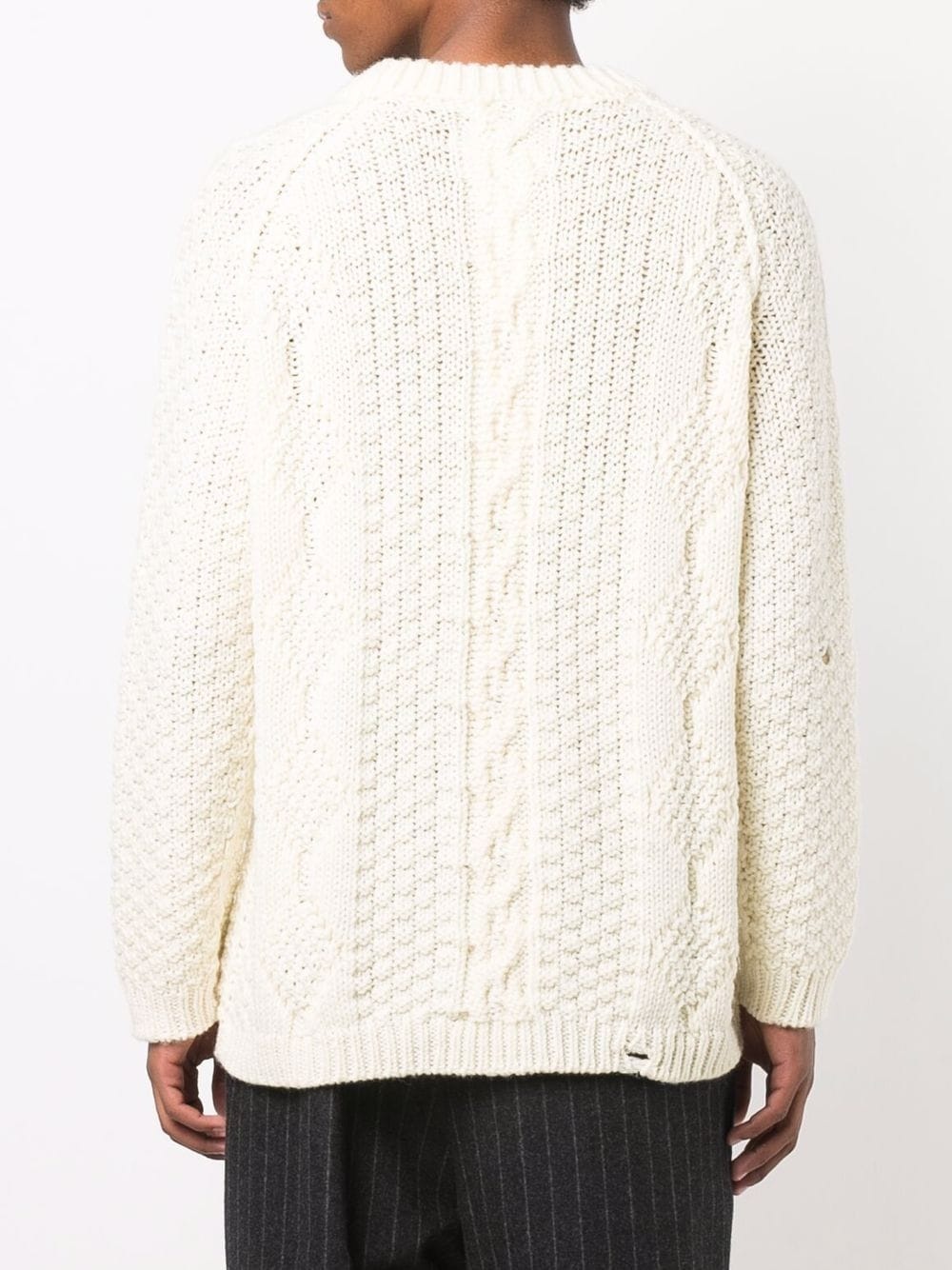 long-sleeve cable-knit jumper - 4