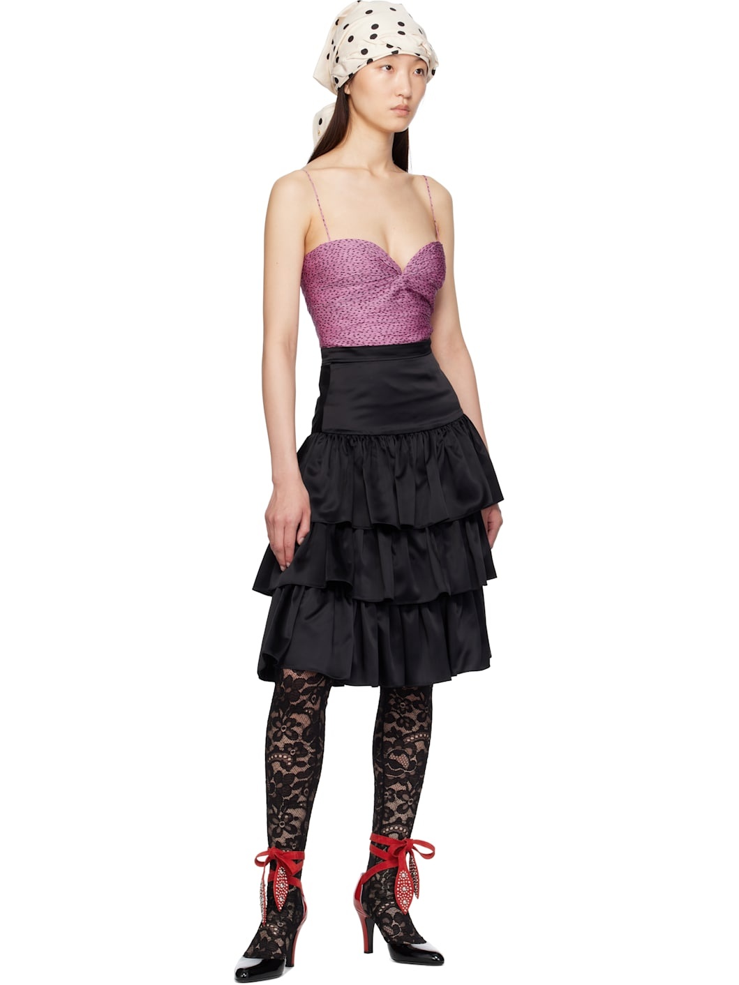 Purple Chiffon Plusdepois Print Top - 5