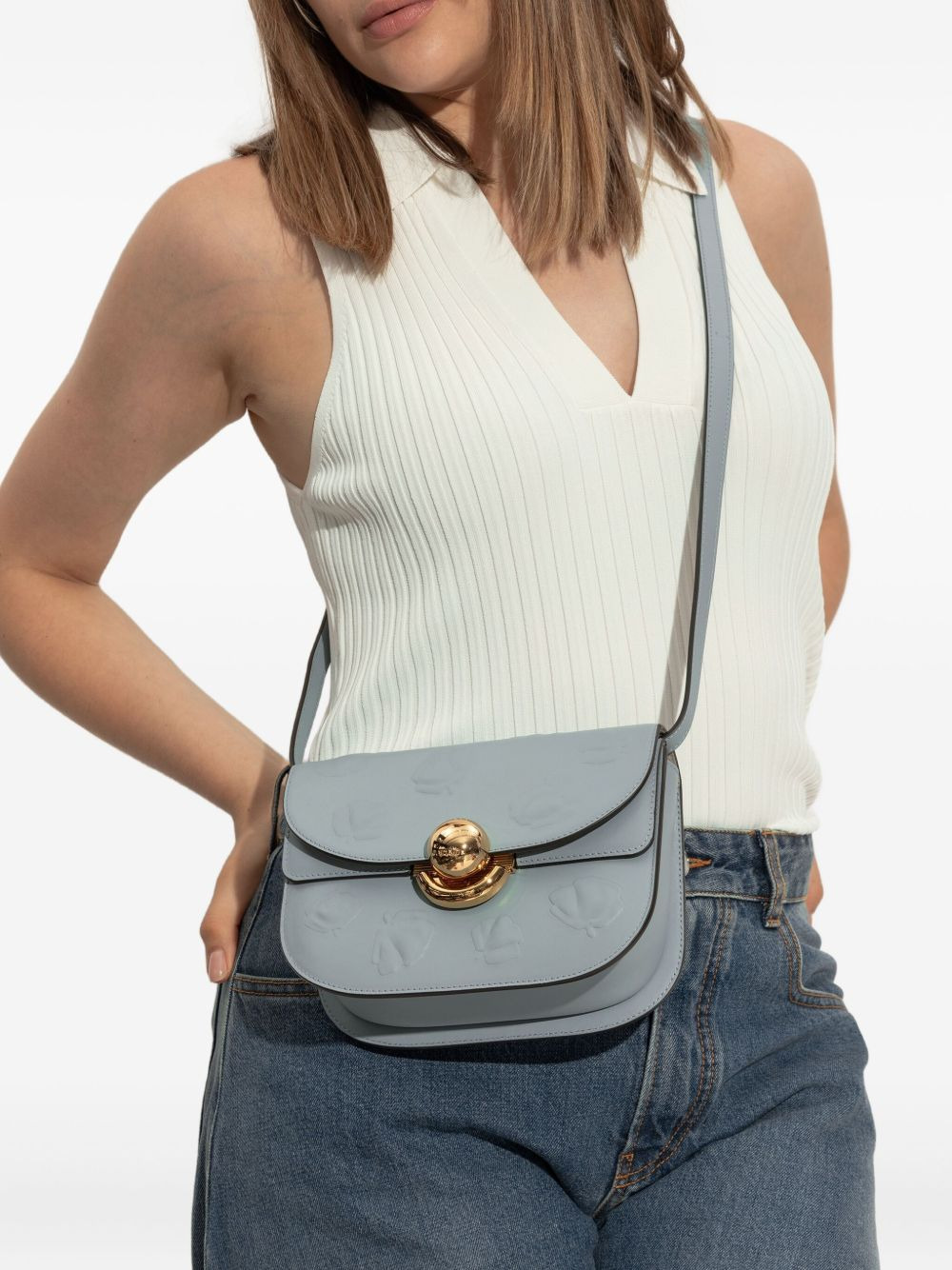 Sfera embossed leather shoulder bag - 2