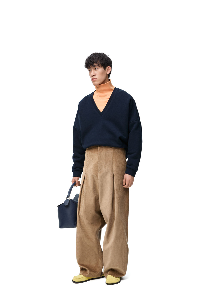 Loewe V-neck sweatshirt in cotton outlook