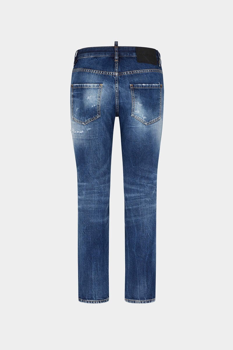 DARK RIPPED WASH COOL GIRL JEANS - 2