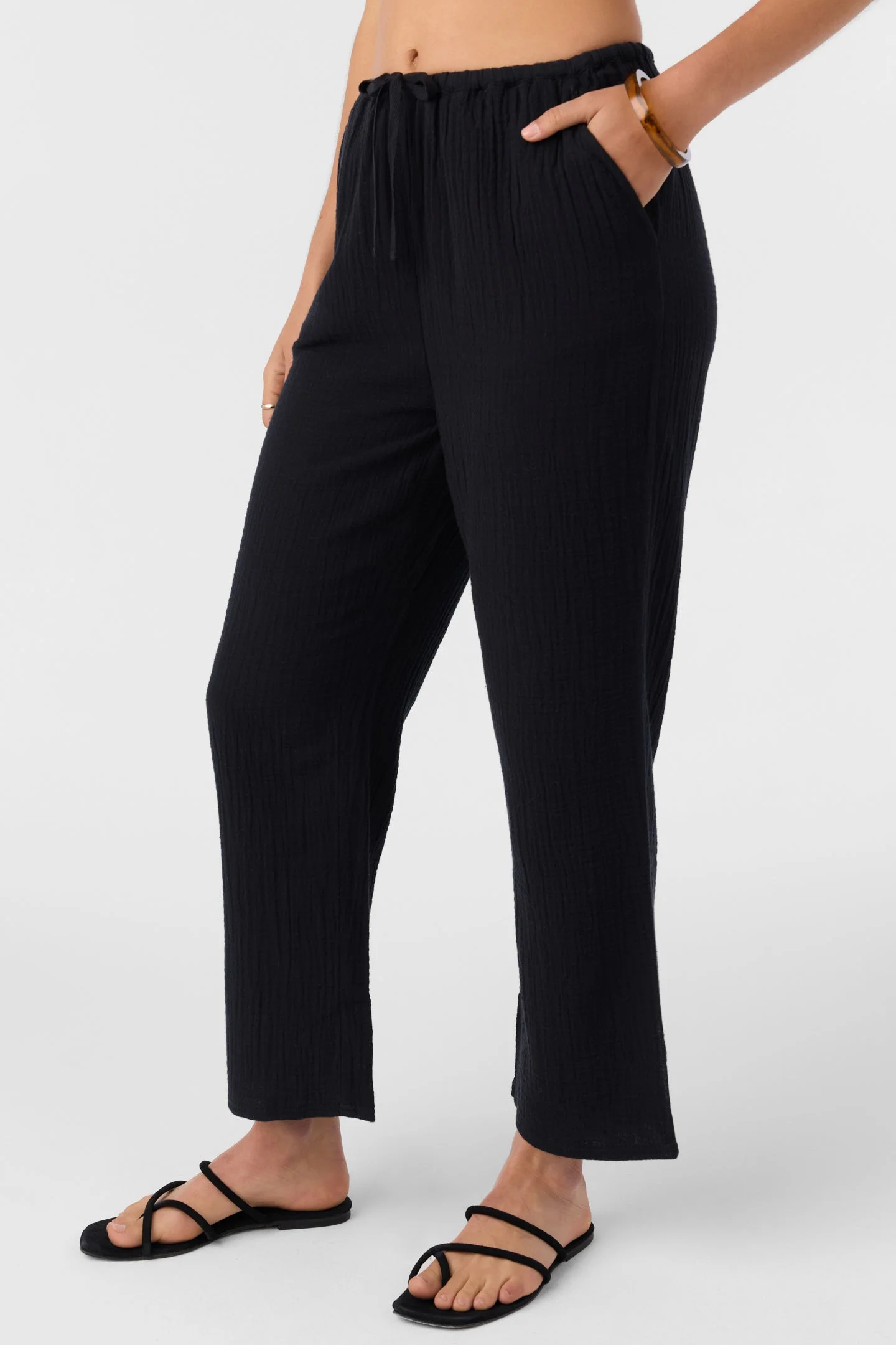 Brenda Crinkle Double Gauze Beach Pants - 1