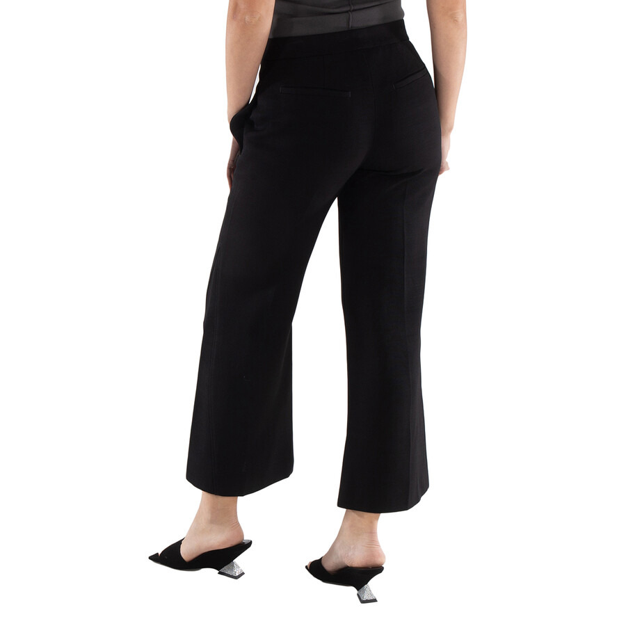 Jil Sander Ladies Black Cropped Wide-Leg Trousers, Brand Size 34 (US Size 2) - 4