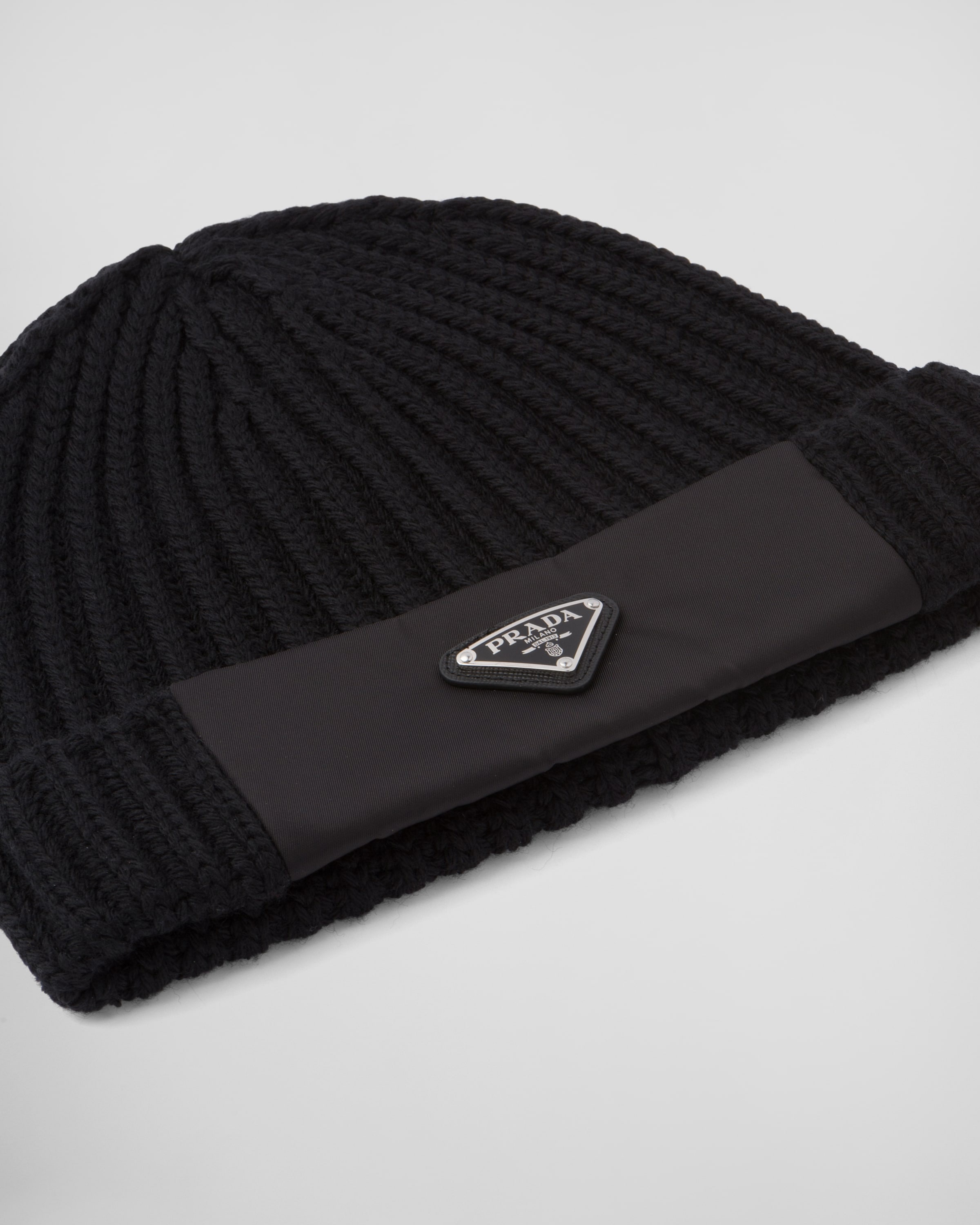 Re-Nylon gabardine and wool cap - 3